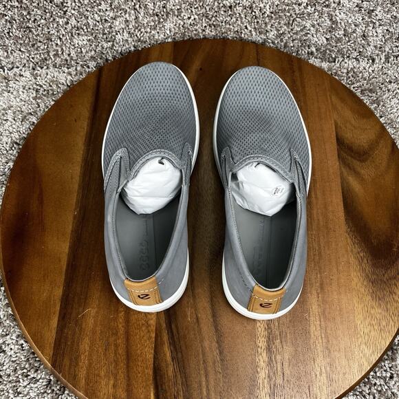 Ecco Soft 7 Perf Slip-on 2.0 Leather Men's UK 40 / US 6-6.5 Sneaker Shoes Gray - Picture 7 of 12